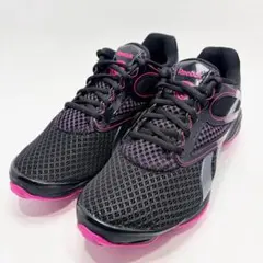 リーボック イージートーン 24cmウォーキングシューズ 黒×ピンク