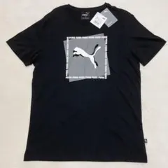 【新品タグ付】プーマ グラフィック ボックスロゴ 半袖Tシャツ 黒 XL