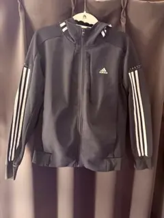 adidas アディダス パーカー ジャージ CLIMALITE ブラック L