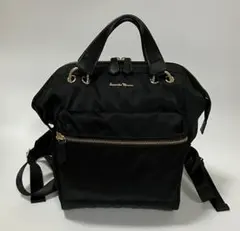 サマンサタバサ ナイロンリュック コンパクト ゴールド金具 がま口