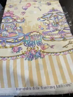 生地 原宿ドールズ ユニコーン柄 クリーム KOKKA コッカ　2m