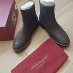 a.testoni ブラウン サイドゴアブーツのサムネイル