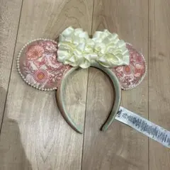 Disney フラワー刺繍 カチューシャ パール装飾のサムネイル
