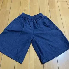 濃紺 薄手デニム生地　キュロットパンツ サイズ105〜115