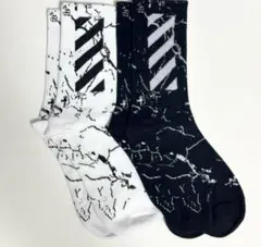 OFF-WHITE オフホワイト ソックス 靴下 2点セット ストライプ 斜線