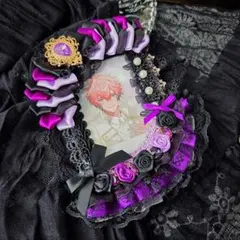 K-37 硬質ケース デコ 痛ロゼット トレカケース 痛バ 推し活 紫 黒