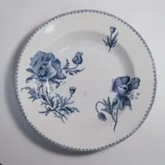 Luneville English style 薔薇　藍色　フランス Luneville English style 薔薇 藍色 フランス - メルカリ