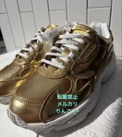 新品未使用adidas Falcon 24.5厚底スニーカー替え紐・シューズ袋付