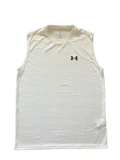 【美品】Under Armour ホワイト ノースリーブ タンクトップ　Lサイズ