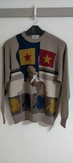 美品⚫イタリア製⚫アイスバーグ ホース スター ヴィンテージセーター ニット 3