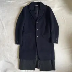 sue undercover レイヤード チェスターコート ウール ネイビー