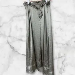 【ZARA BASIC】シルキーカーキスカート ウエスト72cm 着丈88cm