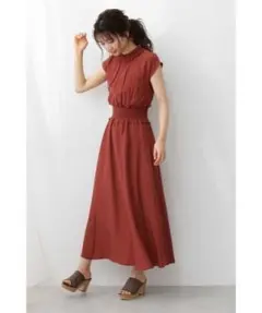 美品✨エディットコロン　ワンピース　ドレス　マキシロング　ブラウン（テラコッタ）のサムネイル