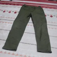 オリーブカラー ロングパンツ 130cm