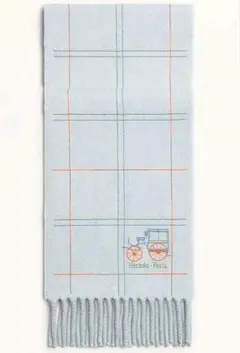 HERMES エルメス 新品マフラー カシミヤ100 クラン・ブロデ・ベルリンヌ