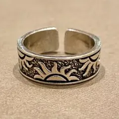 太陽 モチーフ シルバー リング ヴィンテージ メキシカン 【R-95】