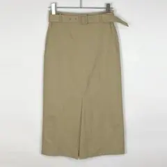 martinique リネン混 ベルト付き ロングタイトスカート