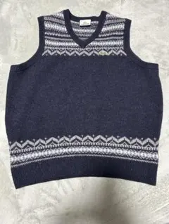 LACOSTE ラコステ　ニットベスト　柄あり