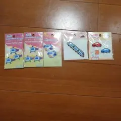 のりものワッペン 5個セット アイロン接着式
