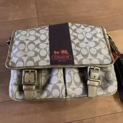coach ヘリテージ ストライプ シグネチャー ショルダーバッグ