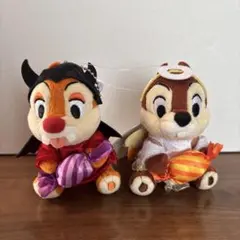 ディズニーハロウィン2023 チップ&デール　ぬいぐるみバッジ