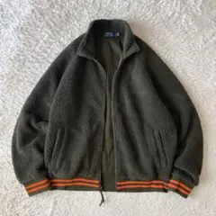 まとめ　ラルフローレン 美品 現行 ボアフリースジャケット M モスグリーン