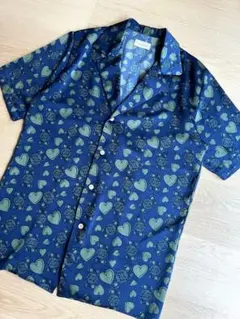 【美品】BED J.W FORD shirt オープンカラー 青系 半袖シャツのサムネイル