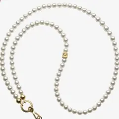 Pearl Cross-body Strap - Pearl with Gold