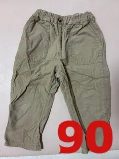 ユニクロ　コーデュロイリラックスパンツ　綿90 ベージュ