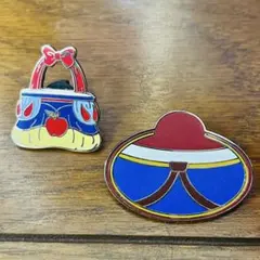 海外パーク限定　白雪姫　ピンバッジ　2点セット　ディズニーランド