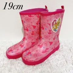 美品✩.*˚Disney ディズニー プリンセス 長袖 レインブーツ 19cm