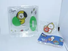 E★LINE FRIENDS BT21アクリルスタンドラバーマスコットRJ