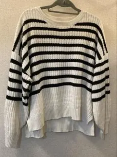 新品未使用　タグ付き　しまむら　てらさん　ボーダーニット