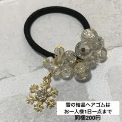 じゃらじゃら ビーズ ヘアゴム☆ハンドメイド クリア