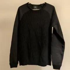 ASOS ブラック ラグラン クルーネック セーター