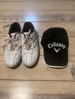 Wilson ゴルフシューズとCallawayキャップのセットのサムネイル