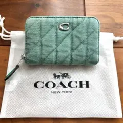 【百貨店限定モデル】COACH デニム ミニ財布 ミニウォレット CBF62