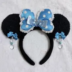 ディズニー カチューシャ イヤリング ミニー 水色