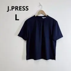J.PRESS 接触冷感 プレーティングジャージー モックネックカットソー Lのサムネイル