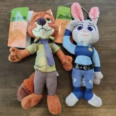 ズートピア10周年 ニック＆ジュディ ぬいぐるみキーチェーン - メルカリ