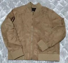 【禁煙、ペットなし】バナナリパブリック　ブラウン スエード風 ジャケット L