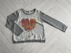LLサイズ　スウェットトレーナー　グレー　花柄