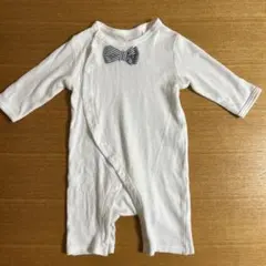 西松屋　カバーオール　ロンパース　新生児 セレモニードレス　60〜70 ボウタイ