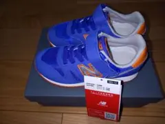 新品　ニューバランス373　18cm　スニーカー 青/オレンジ