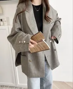 CLASSICAL ELF グレイッシュベージュ テーラードジャケット