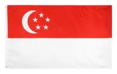 シンガポール 国旗 フラッグ 応援 送料無料 150cm 旗 flag サッカー