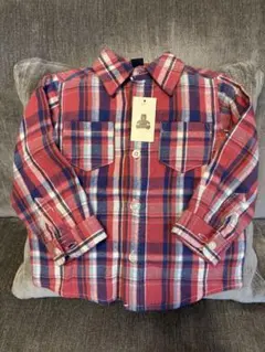 【新品・未使用】 babyGap 90 チェック柄 長袖ネルシャツ