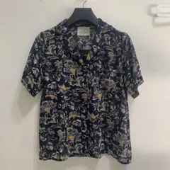 Ungrid 半袖シャツ 花柄 ネイビー Fサイズのサムネイル