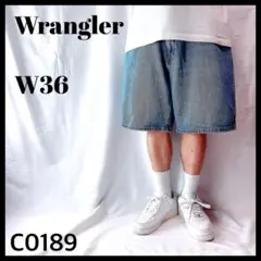 ラングラー オーセンティック デニム ハーフパンツ 極太 バギーショーツ W36のサムネイル