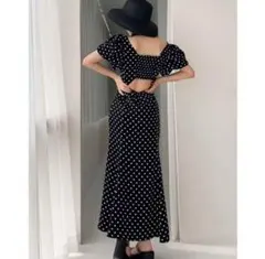 美品　リゼクシー　RESEXXY リゼクシー　バブルスリーブマーメイドワンピース